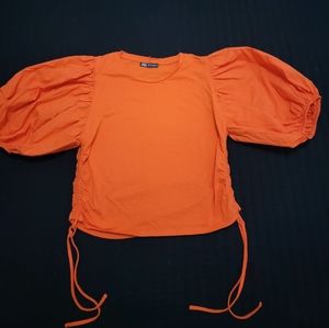 Zara orange top L